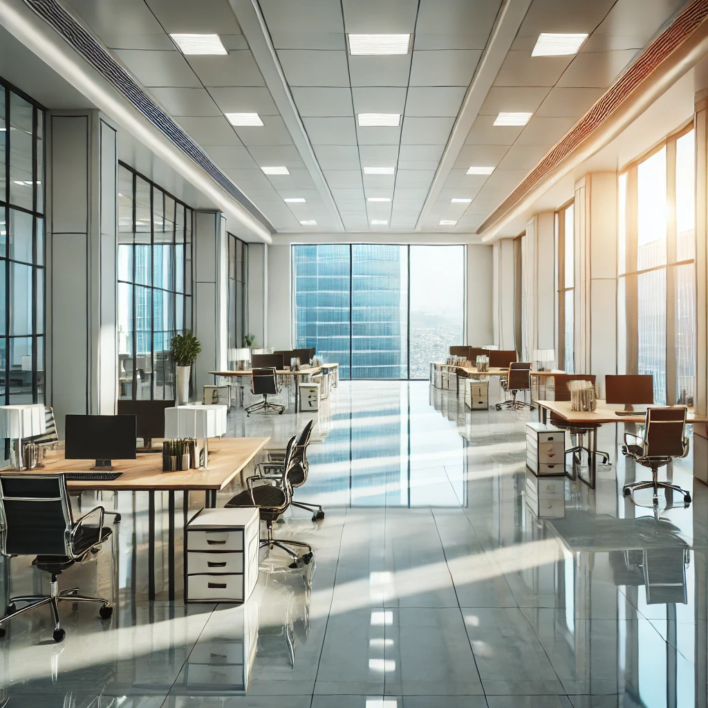 Fris en professioneel schoongemaakte ruimte - Profoma schoonmaakdiensten voor bedrijven en woningen.